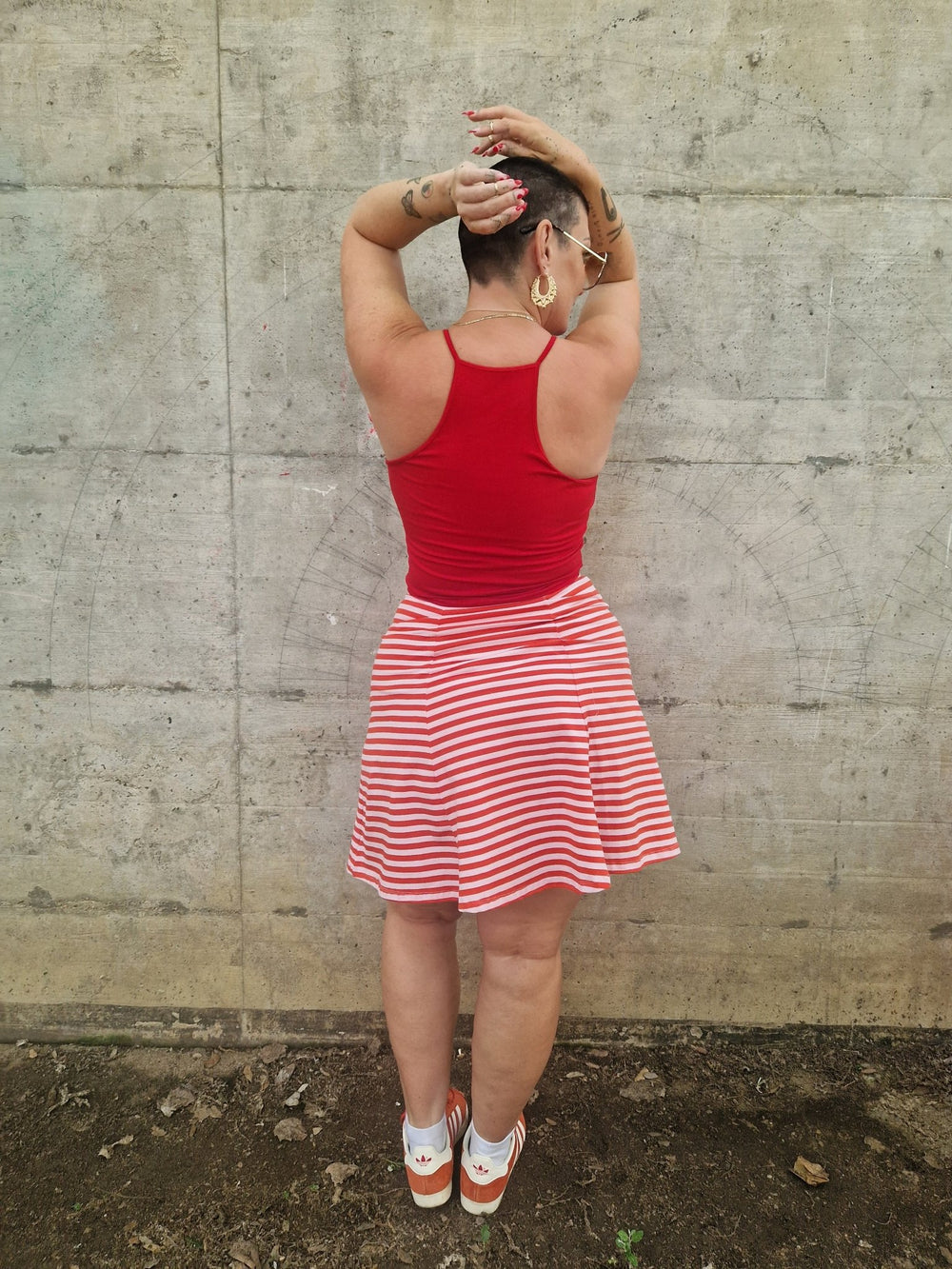 EKA Racer Crop in Pomegranate Red - Manners London