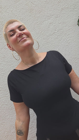 Bizi Mini Dress in Black/Grey