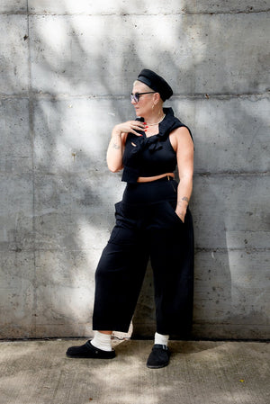 Puff Pants Petite in Black - Manners London