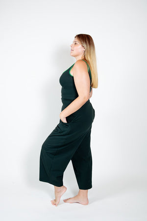 Puff Pants Regular in Forest Green - Manners London