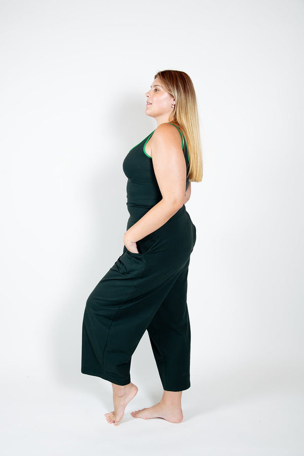 Puff Pants Regular in Forest Green - Manners London