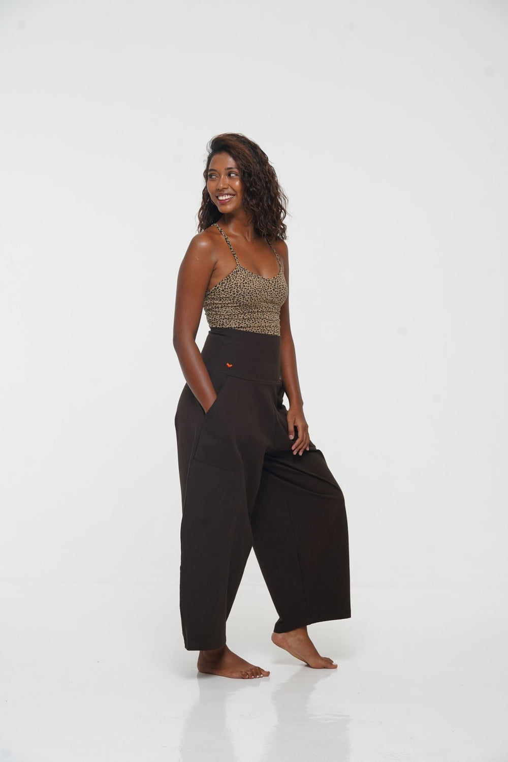 Puff Pants Petite in Cafe - Manners London