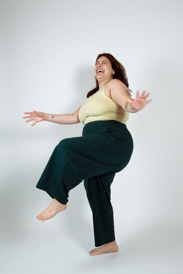 Puff Pants Tall in Forest Green - Manners London