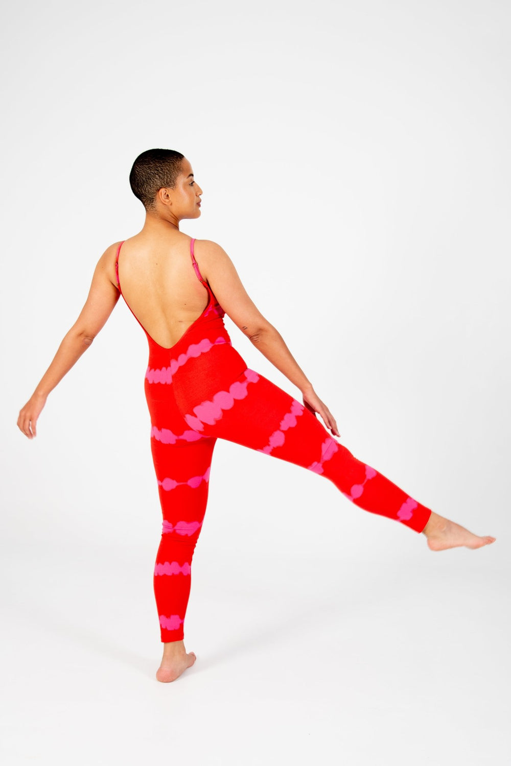 Santai Jumpsuit Tall in Blot Red - Manners London