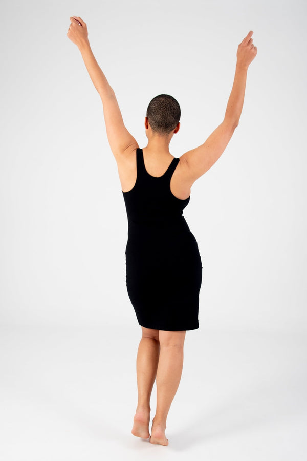 Shinni Neck Mini Dress In Black - Manners London