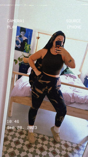 Super High Waist Tib Pant in Acid Wash - Manners London