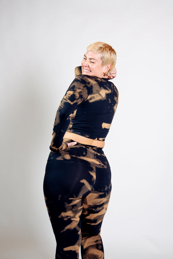 Super High Waist Tib Pant in Acid Wash - Manners London