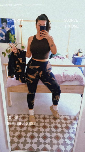 Super High Waist Tib Pant in Acid Wash - Manners London