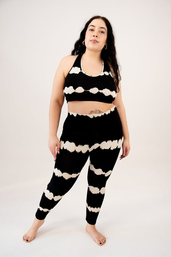 Super High Waist Tib Pant In Blot Black - Manners London