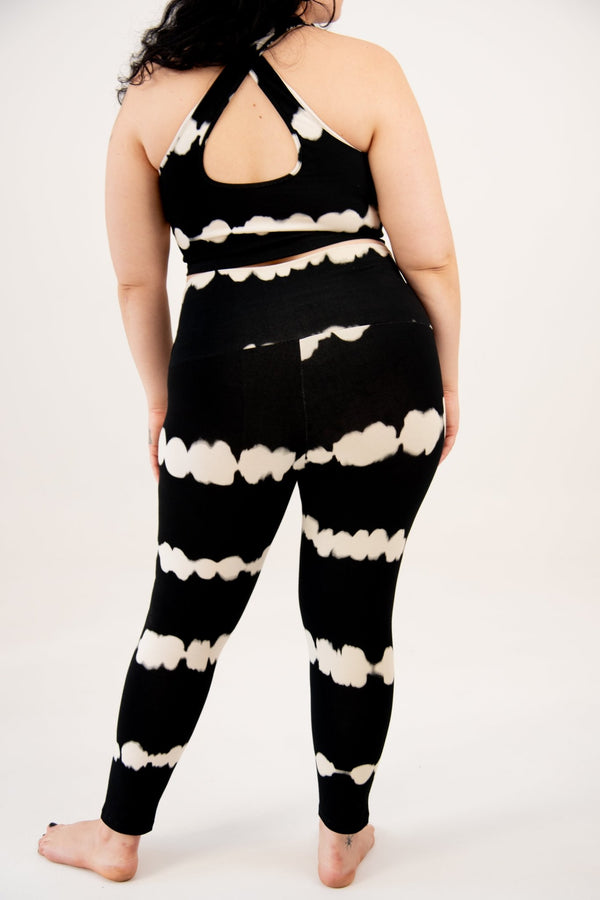 Super High Waist Tib Pant In Blot Black - Manners London