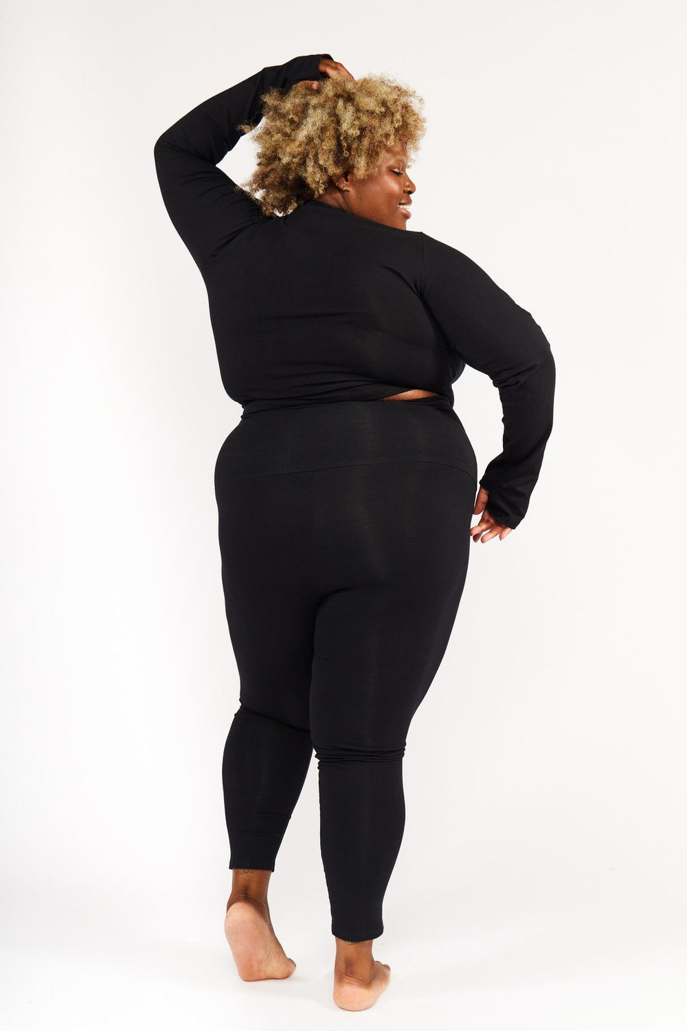 Super High waisted FOUR ZIP tib pants! Petit Length in Black - Manners London