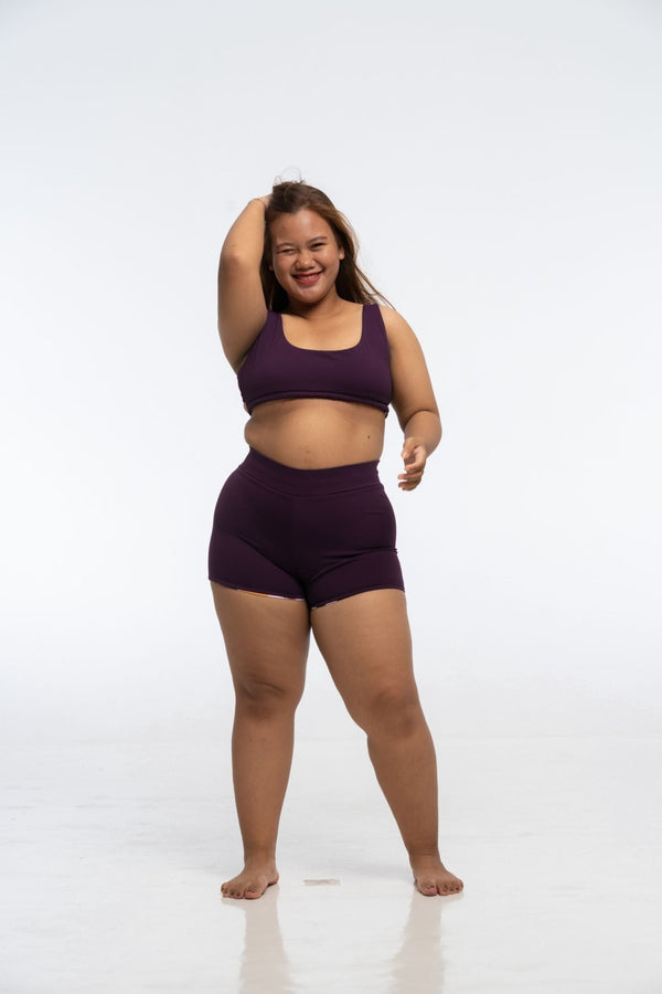 THE Shorts In Spicy Leopard Print and Deep Plum Reversible - Manners London