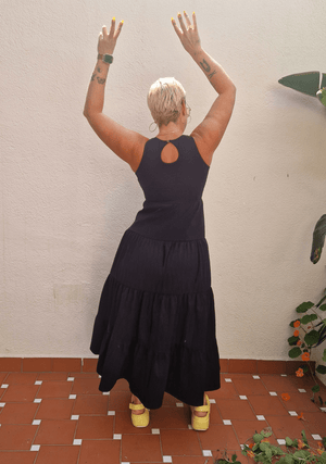Tuya Dress Maxi sleevless in Black - Manners London