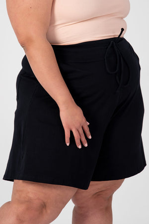 Wide Leg Shorts In Black - Manners London