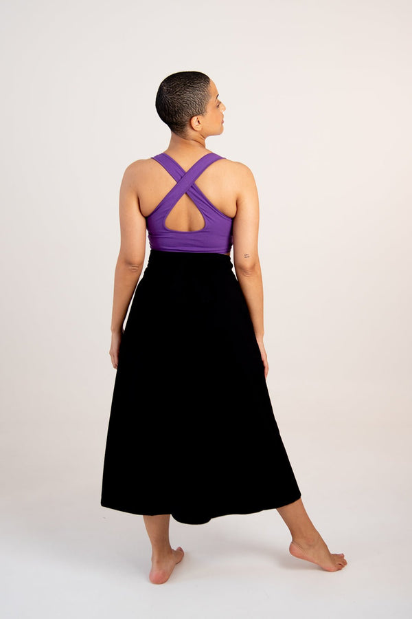 Wrap Midi Skirt In Black - Manners London