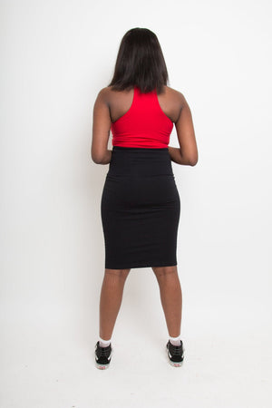 Favell Pencil Skirt In Black - Manners London