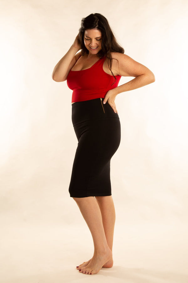 Favell Pencil Skirt In Black - Manners London