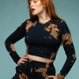 Leki Crop Top in Acid Wash - Manners London